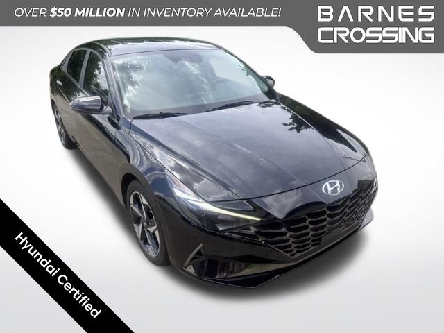 Phantom Black 2023 Hyundai Elantra Hybrid Sedan Front-Wheel Drive 6-Speed Dual Clutch