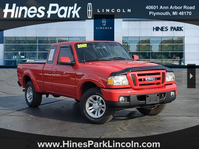 Black Clearcoat 2007 Ford Ranger Sport SuperCab Pickup Truck Rear-Wheel Drive 5-Speed Automatic Overdrive