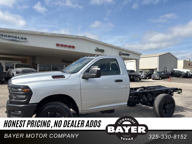 Silver Zynith 2026 RAM 3500 Chassis Tradesman Regular Cab 4WD Pickup Truck Four-Wheel Drive 8-Speed Automatic