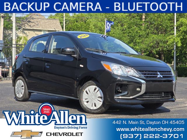 Jet Black Metallic 2024 Mitsubishi Mirage ES FWD Hatchback Front-Wheel Drive Continuously Variable Transmission