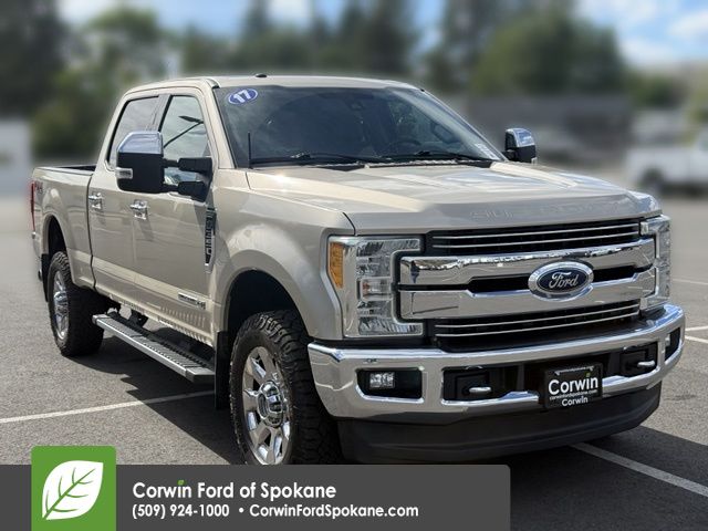 White Gold Metallic 2017 Ford F-350 Super Duty Pickup Truck Four-Wheel Drive 6-Speed Automatic