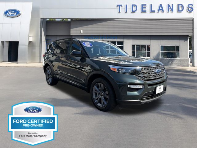 Forged Green Metallic 2023 Ford Explorer XLT AWD SUV / Crossover All-Wheel Drive Automatic