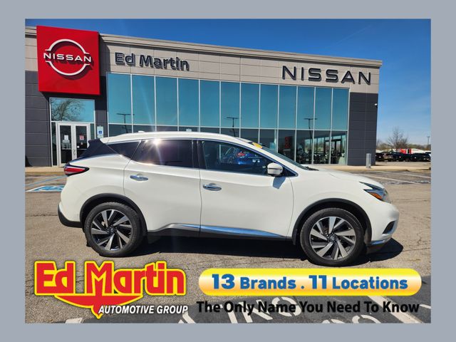 Pearl White 2017 Nissan Murano Platinum AWD SUV / Crossover All-Wheel Drive Continuously Variable Transmission