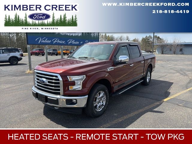 Red (Bronze Fire Metallic) 2016 Ford F-150 XLT SuperCrew 4WD Pickup Truck Four-Wheel Drive 6-Speed Automatic