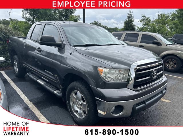 Magnetic Gray Metallic 2011 Toyota Tundra Grade 4.6L V8 Double Cab 4WD Pickup Truck Four-Wheel Drive 6-Speed Automatic