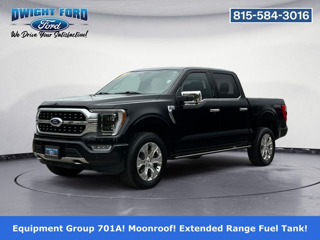Black Metallic 2022 Ford F-150 Platinum SuperCrew 4WD Pickup Truck Four-Wheel Drive Automatic