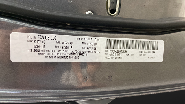 Gray (Granite Crystal Metallic Clearcoat) 2019 Dodge Charger SXT AWD Sedan All-Wheel Drive 8-Speed Automatic