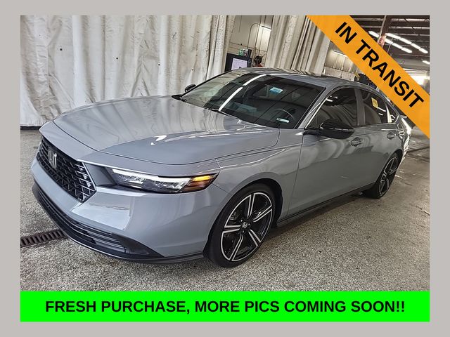 Urban Gray Pearl 2025 Honda Accord Hybrid Sedan Front-Wheel Drive Continuously Variable Transmission