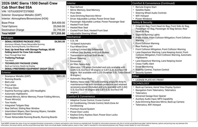 2026 GMC Sierra 1500 Denali