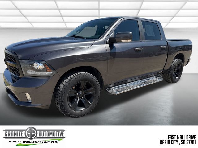 Gray (Granite Crystal Metallic Clearcoat) 2018 RAM 1500 Pickup Truck Four-Wheel Drive 8-Speed Automatic