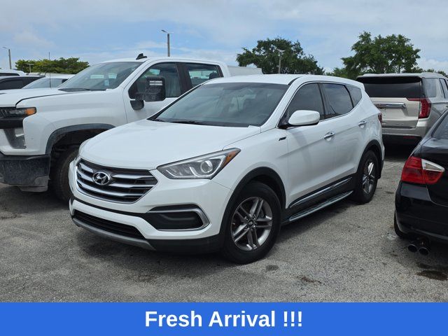 Pearl White 2018 Hyundai Santa Fe Sport 2.4L FWD SUV / Crossover Front-Wheel Drive 6-Speed Automatic
