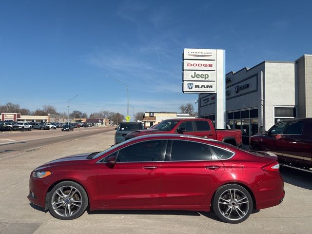 Ruby Red Metallic 2013 Ford Fusion Titanium Sedan Front-Wheel Drive 6-Speed Automatic