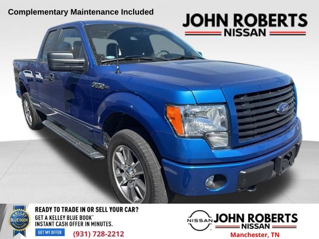 Blue Flame Metallic 2014 Ford F-150 STX SuperCab 4WD Pickup Truck Four-Wheel Drive 6-Speed Automatic