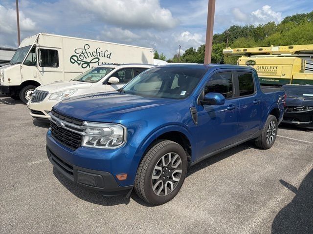 Blue Metallic 2023 Ford Maverick Lariat SuperCrew FWD Pickup Truck Front-Wheel Drive Continuously Variable Transmission