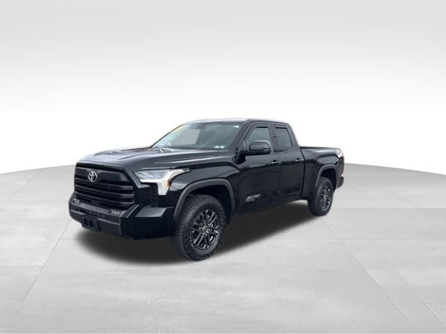 Midnight Black Metallic 2023 Toyota Tundra SR5 Double Cab 4WD Pickup Truck Four-Wheel Drive Automatic
