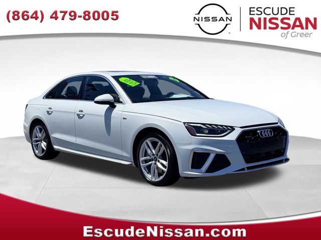Glacier White 2024 Audi A4 quattro Premium Plus S Line 45 TFSI AWD Sedan All-Wheel Drive 7-Speed Automatic