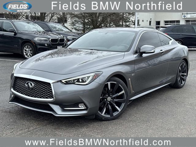 Gray (Graphite Shadow) 2018 INFINITI Q60 3.0t Luxe Coupe AWD Coupe All-Wheel Drive 7-Speed Automatic