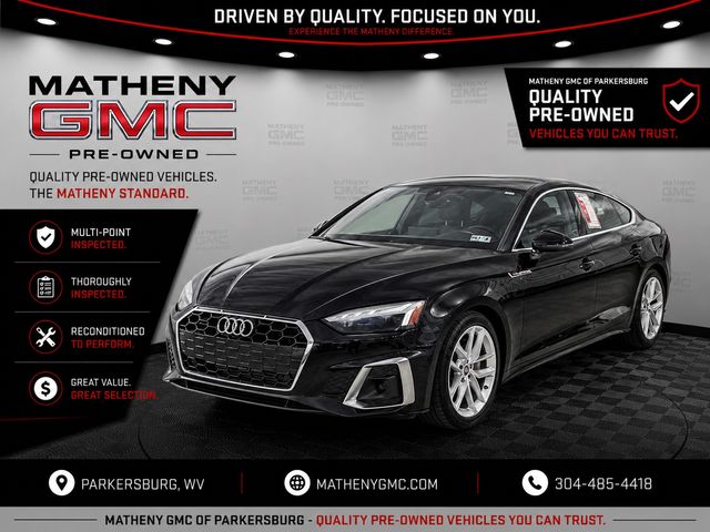 Black Metallic 2023 Audi A5 Sportback Sedan All-Wheel Drive 7-Speed Automatic