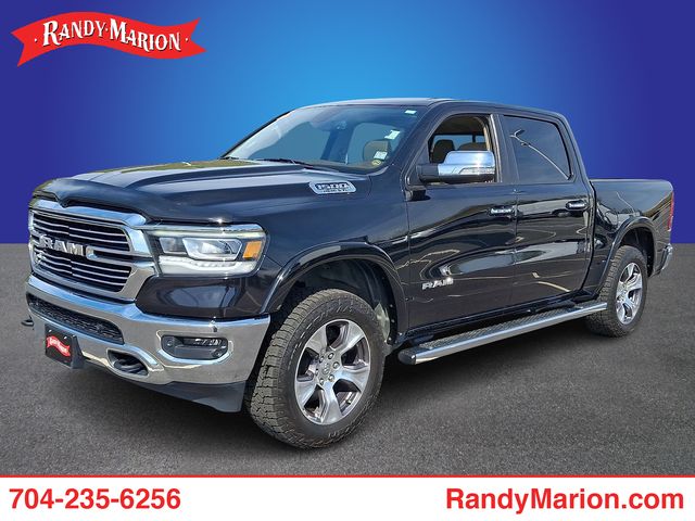Diamond Black Crystal Pearlcoat 2020 RAM 1500 Laramie Crew Cab 4WD Pickup Truck Four-Wheel Drive 8-Speed Automatic