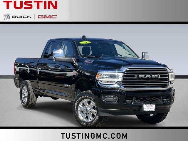 Diamond Black Crystal Pearlcoat 2024 RAM 2500 Laramie Crew Cab 4WD Pickup Truck Four-Wheel Drive 6-Speed Automatic
