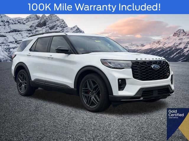 White Metallic 2025 Ford Explorer ST AWD SUV / Crossover All-Wheel Drive Automatic