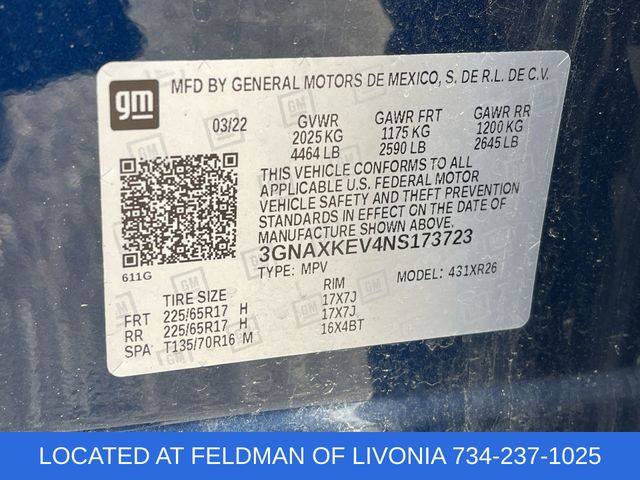 Used 2022 Chevrolet Equinox For Sale in Livonia, MI