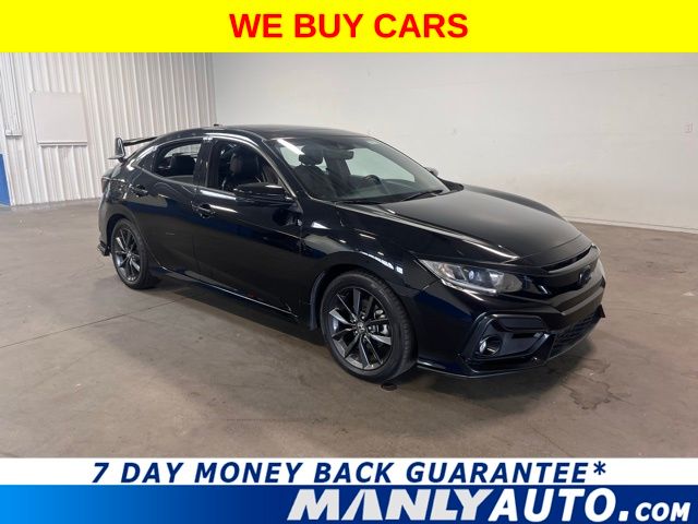 Black 2020 Honda Civic Hatchback EX-L FWD Hatchback Front-Wheel Drive Continuously Variable Transmission