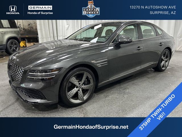 Makalu Gray 2023 Genesis G80 Sedan All-Wheel Drive 8-Speed Automatic
