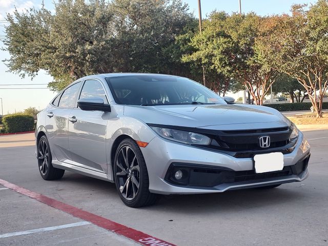 Lunar Silver Metallic 2020 Honda Civic Sedan Front-Wheel Drive Continuously Variable Transmission