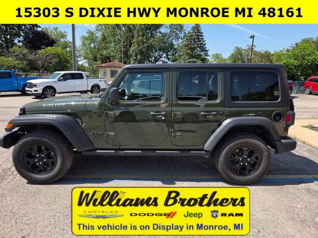 2021 Jeep Wrangler Unlimited Willys - Sarge Green Clearcoat exterior view 6