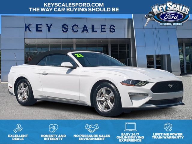 Oxford White 2021 Ford Mustang Convertible Rear-Wheel Drive Automatic