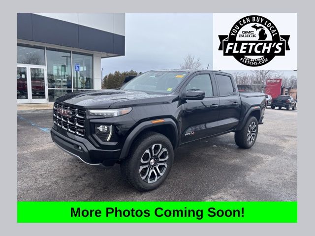 Onyx Black 2023 GMC Canyon AT4 Crew Cab 4WD Pickup Truck Four-Wheel Drive 8-Speed Automatic