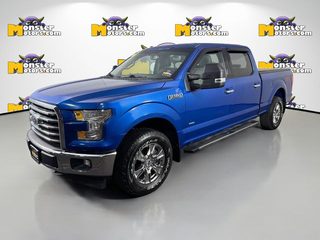 Blue 2017 Ford F-150 XLT SuperCrew LB 4WD Pickup Truck Four-Wheel Drive Automatic