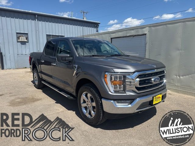 Gray Metallic 2022 Ford F-150 XLT SuperCrew 4WD Pickup Truck Four-Wheel Drive Automatic