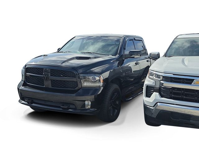 Brilliant Black Crystal Pearlcoat 2017 RAM 1500 Night Crew Cab RWD Pickup Truck 4X2 8-Speed Automatic