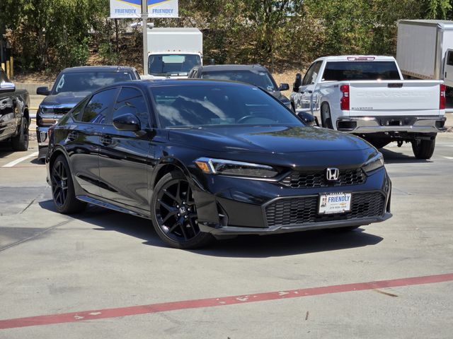 Crystal Black Pearl 2025 Honda Civic Sedan Front-Wheel Drive Continuously Variable Transmission