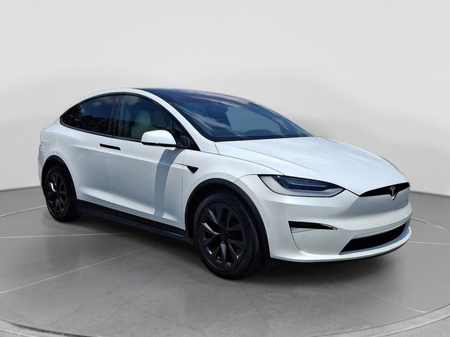 Pearl White Multi-Coat 2022 Tesla Model X SUV / Crossover All-Wheel Drive 1-Speed Automatic