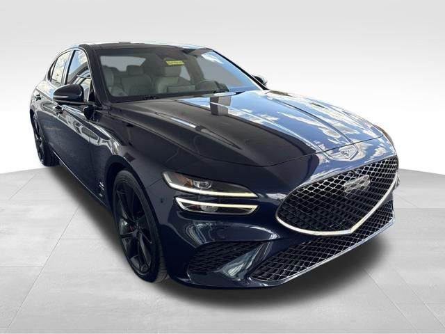 Capri Blue 2023 Genesis G70 Sedan Rear-Wheel Drive 8-Speed Automatic