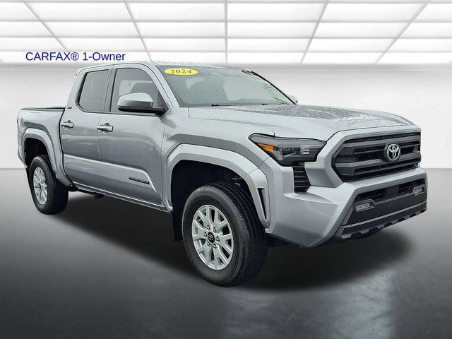 Celestial Silver Metallic 2024 Toyota Tacoma SR5 Double Cab 4WD Pickup Truck Four-Wheel Drive 8-Speed Automatic
