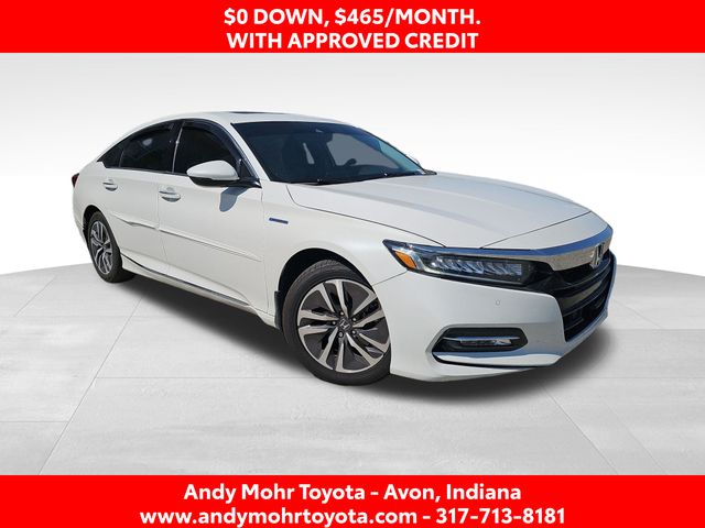 Platinum White Pearl 2019 Honda Accord Hybrid Sedan Front-Wheel Drive Continuously Variable Transmission