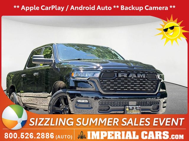 Diamond Black Crystal Pearlcoat 2025 RAM 1500 Tradesman Crew Cab 4WD Pickup Truck Four-Wheel Drive 8-Speed Automatic