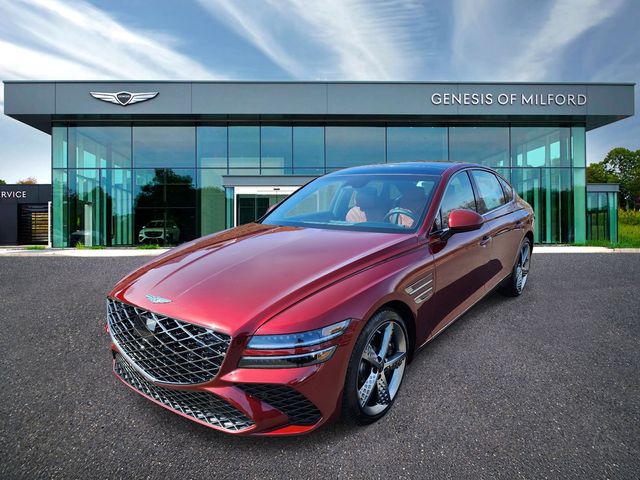 Cavendish Red 2026 Genesis G80 2.5T Sport Prestige AWD Sedan All-Wheel Drive 8-Speed Automatic