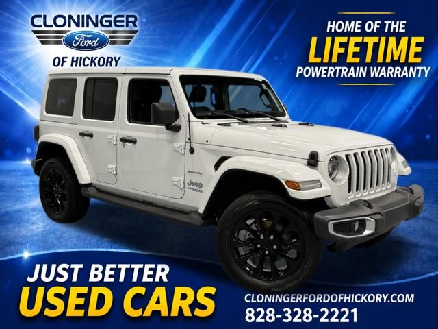 Bright White Clearcoat 2021 Jeep Wrangler 4xe SUV / Crossover Four-Wheel Drive 8-Speed Automatic