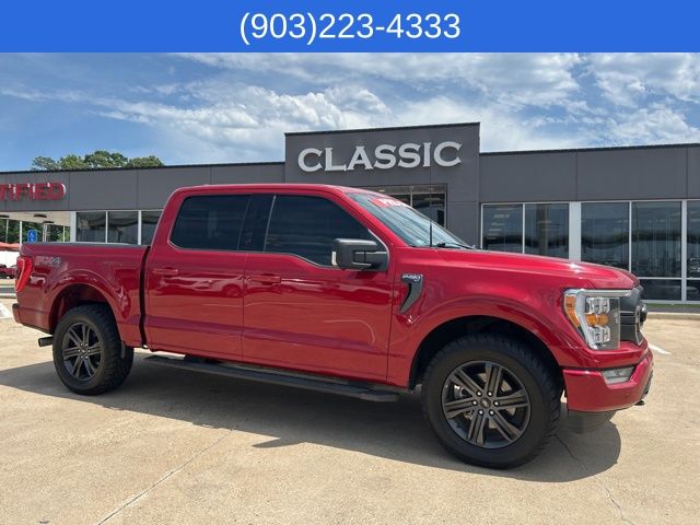 Red Metallic 2022 Ford F-150 Pickup Truck Four-Wheel Drive Automatic
