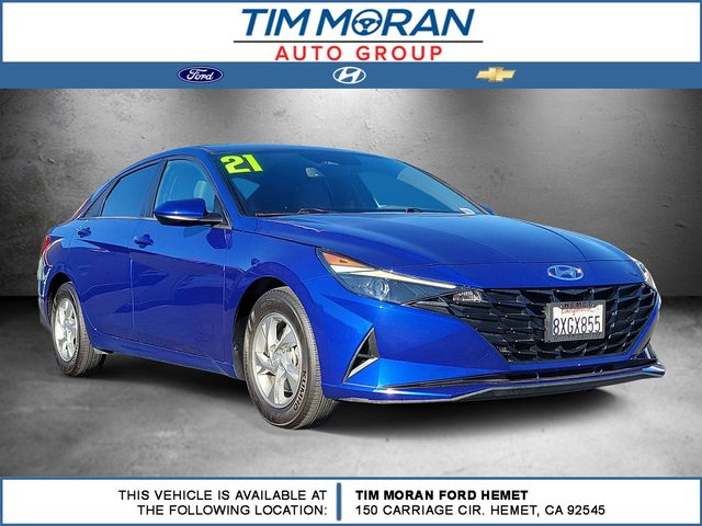 Intense Blue 2021 Hyundai Elantra Sedan Front-Wheel Drive Continuously Variable Transmission