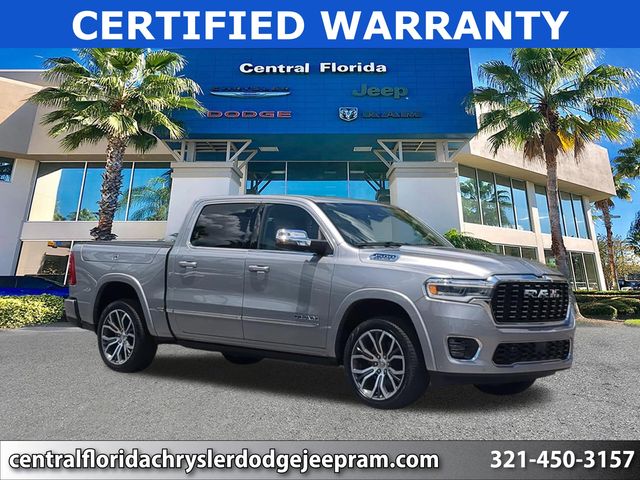 Billet Silver Metallic 2025 RAM 1500 Tungsten Crew Cab 4WD Pickup Truck Four-Wheel Drive 8-Speed Automatic