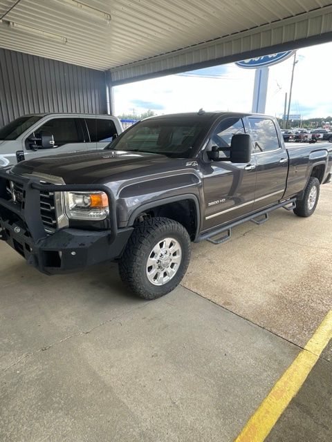 Gray (Iridium Metallic) 2015 GMC Sierra 3500HD SLT Crew Cab 4WD Pickup Truck Four-Wheel Drive 6-Speed Automatic