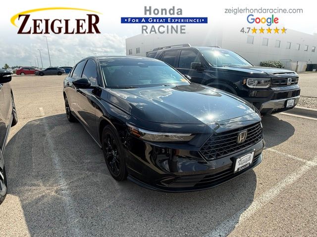 Crystal Black Pearl 2025 Honda Accord Sedan Front-Wheel Drive Continuously Variable Transmission
