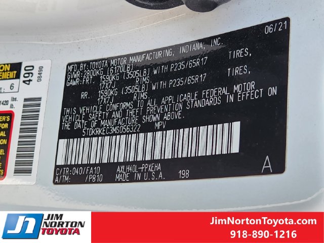 Used 2021 Toyota Sienna Van