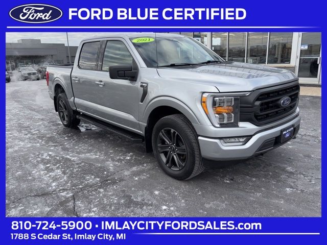 Iconic Silver Metallic 2021 Ford F-150 XLT SuperCrew 4WD Pickup Truck Four-Wheel Drive Automatic